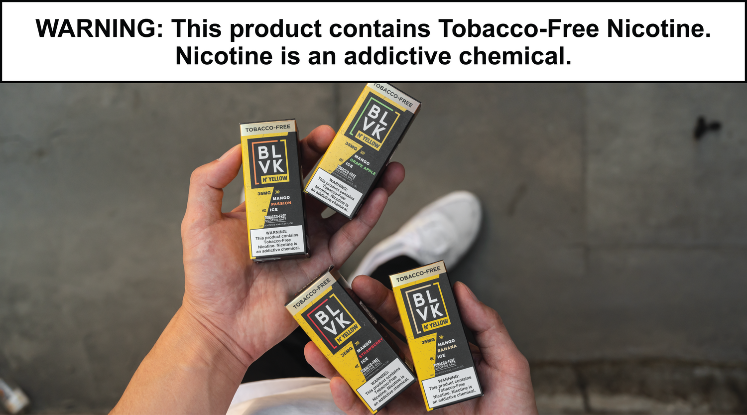 Introducing the BLVK N' Yellow Collection as Tobacco-Free Nicotine!